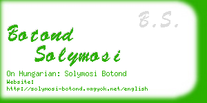 botond solymosi business card